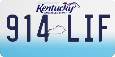 KY license plate 914LIF