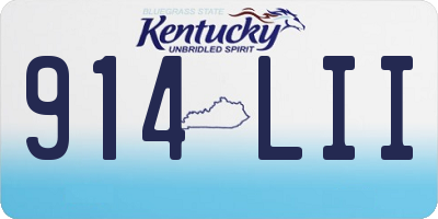KY license plate 914LII