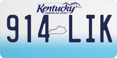 KY license plate 914LIK