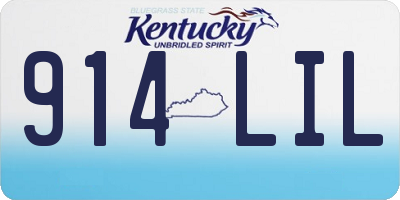 KY license plate 914LIL