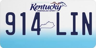 KY license plate 914LIN