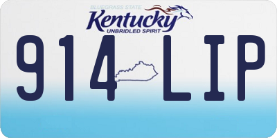 KY license plate 914LIP