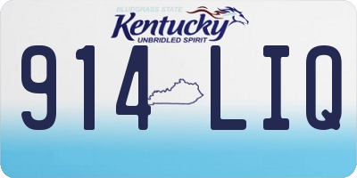 KY license plate 914LIQ