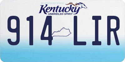 KY license plate 914LIR