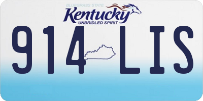 KY license plate 914LIS