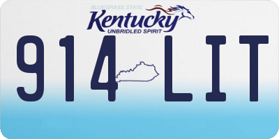 KY license plate 914LIT