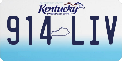 KY license plate 914LIV