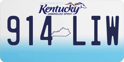 KY license plate 914LIW