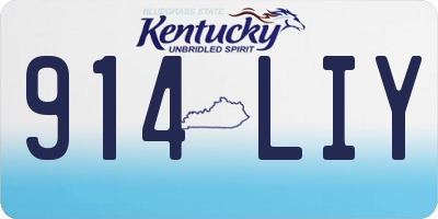 KY license plate 914LIY