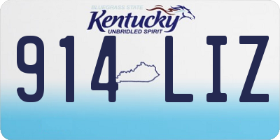 KY license plate 914LIZ