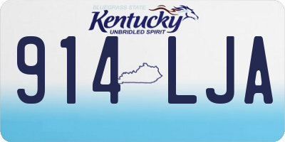 KY license plate 914LJA