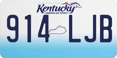 KY license plate 914LJB