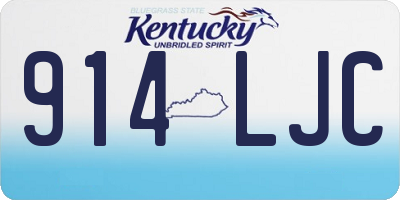KY license plate 914LJC
