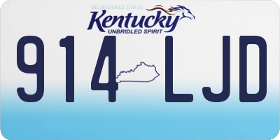 KY license plate 914LJD