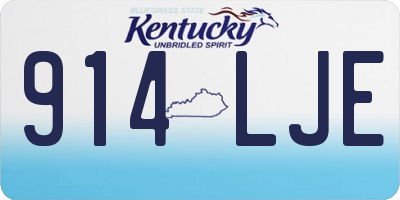 KY license plate 914LJE