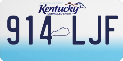 KY license plate 914LJF
