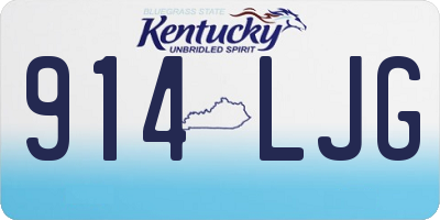 KY license plate 914LJG