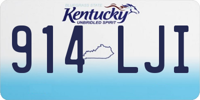 KY license plate 914LJI