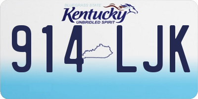 KY license plate 914LJK