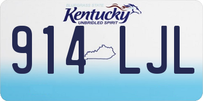 KY license plate 914LJL