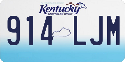 KY license plate 914LJM