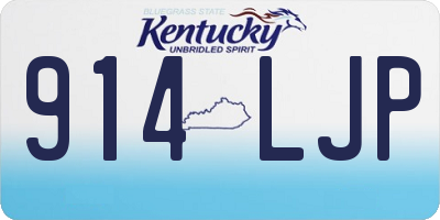 KY license plate 914LJP