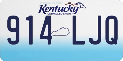 KY license plate 914LJQ