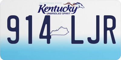 KY license plate 914LJR