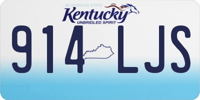 KY license plate 914LJS