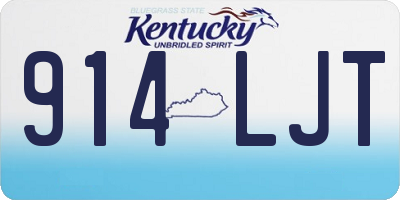 KY license plate 914LJT