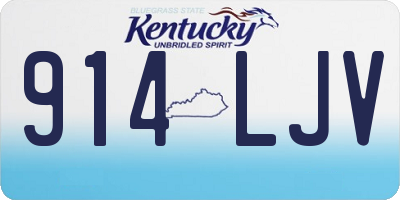 KY license plate 914LJV