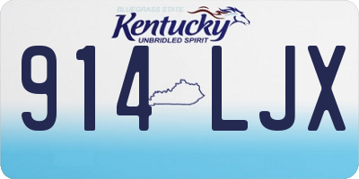 KY license plate 914LJX