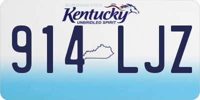 KY license plate 914LJZ
