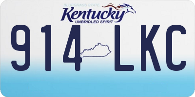 KY license plate 914LKC