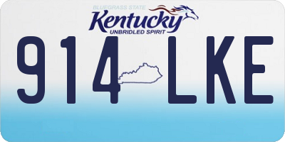 KY license plate 914LKE