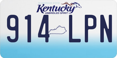 KY license plate 914LPN