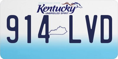 KY license plate 914LVD