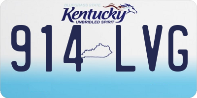 KY license plate 914LVG