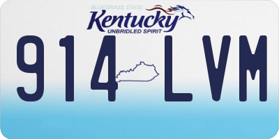 KY license plate 914LVM