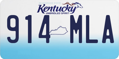 KY license plate 914MLA
