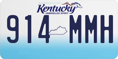 KY license plate 914MMH