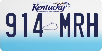 KY license plate 914MRH
