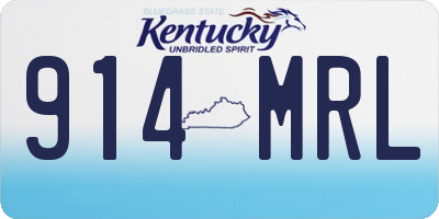 KY license plate 914MRL