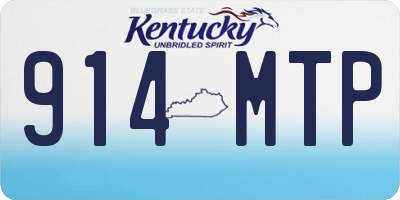 KY license plate 914MTP