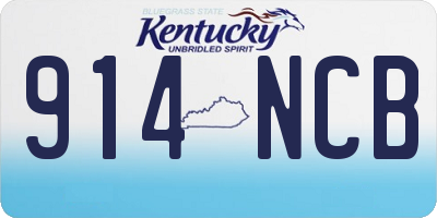 KY license plate 914NCB