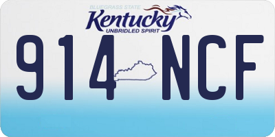 KY license plate 914NCF