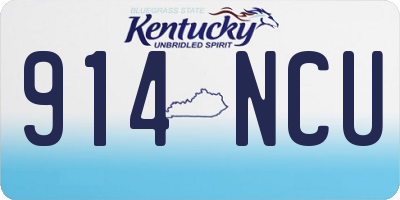 KY license plate 914NCU