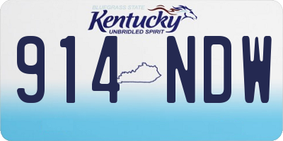 KY license plate 914NDW