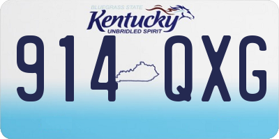 KY license plate 914QXG