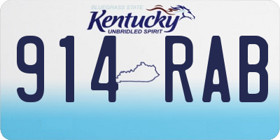 KY license plate 914RAB
